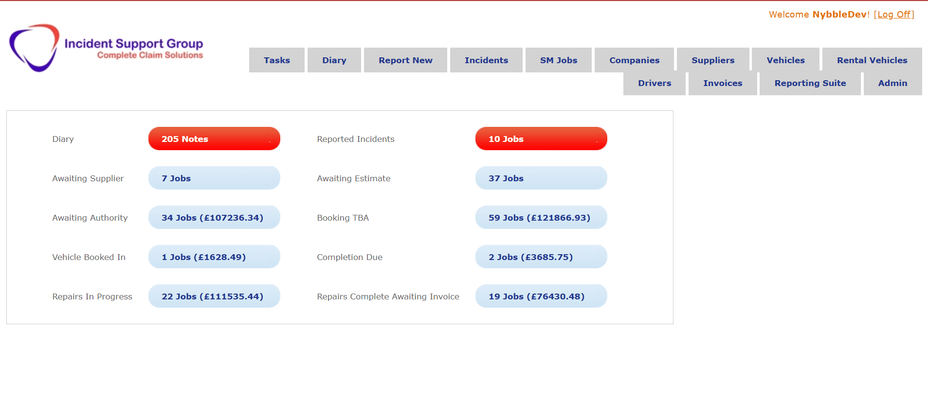Vision (ISG Claims Manager) – ISG Home Page