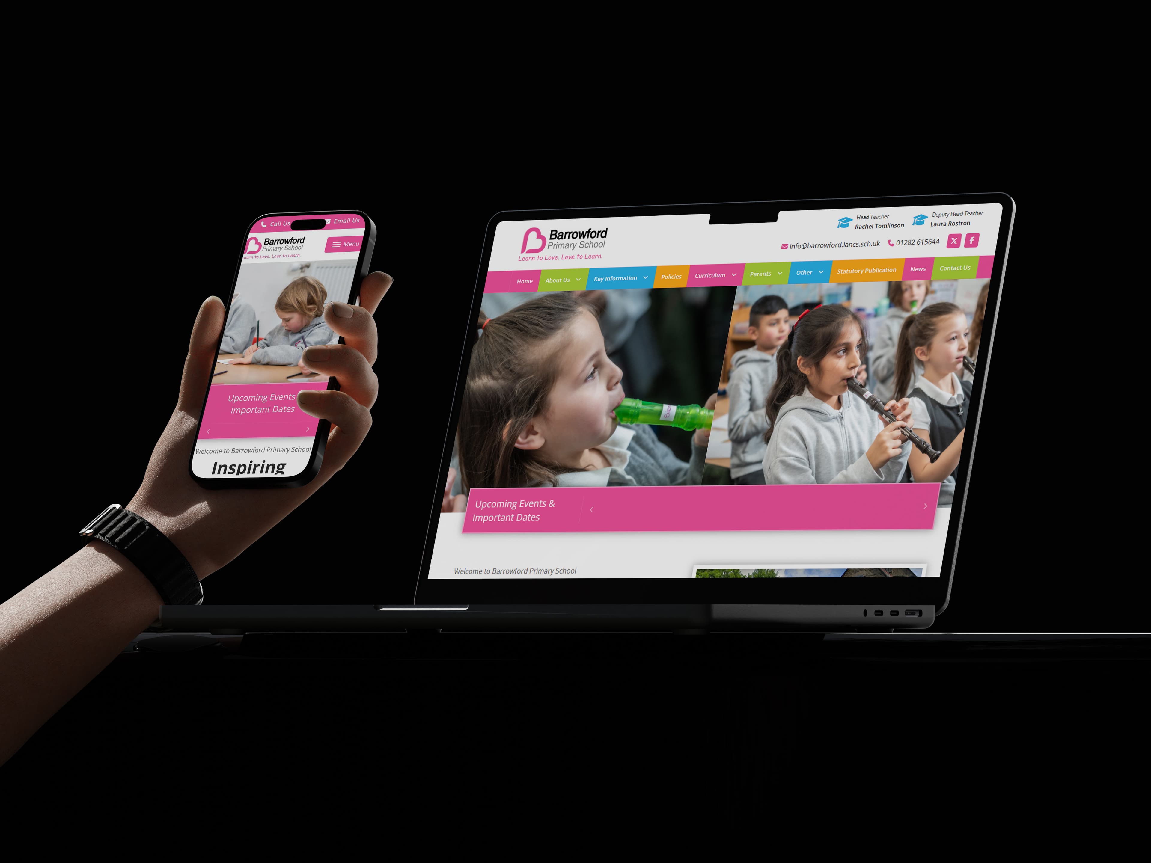 Barrowford School Portal – Mobile View