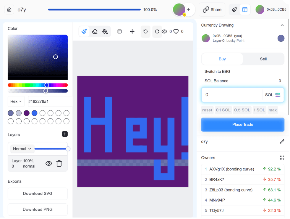 Basemint NFT – Progress Drawing View